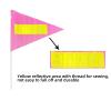 Bike Safety Flag with Pole 2 Sets, 6-Foot Adjustable Height Sturdy Fiberglass Tear-Resistant Waterproof Pink Safety Flag (PINK) view 3