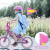 Bike Safety Flag with Pole 2 Sets, 6-Foot Adjustable Height Sturdy Fiberglass Tear-Resistant Waterproof Pink Safety Flag (PINK) view 4