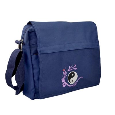 YTDJJWLS Taoist Daoist Bag Chinese Style Bagua Embroidery Taoist Supplies Messenger Bag, Blue