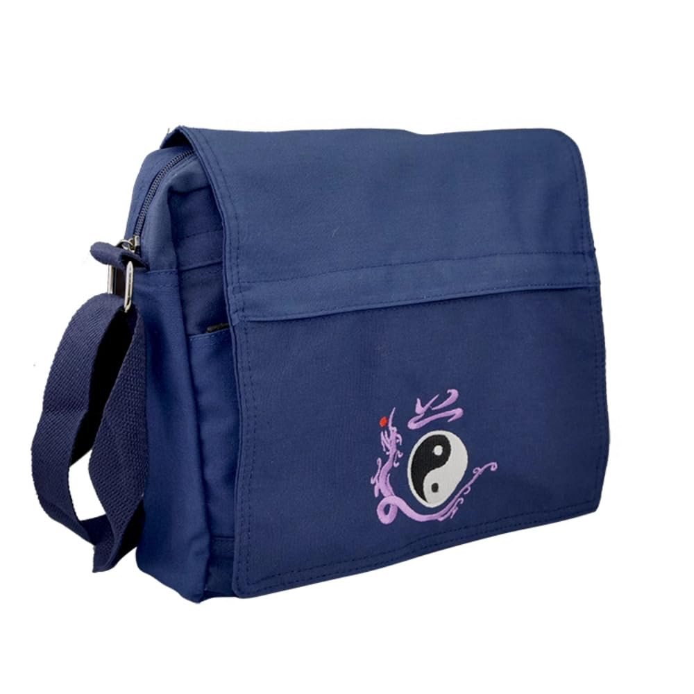 YTDJJWLS Taoist Daoist Bag Chinese Style Bagua Embroidery Taoist Supplies Messenger Bag, Blue