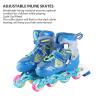 Children's Inline Skates for Kids and Youth, Adjustable Kids Roller Skates with Full Light Up Wheels for Girls Boys, Indoor&Outdoor Ice Skating Equipment, Blue view 2
