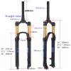 BOLANY 26/27.5/29 MTB Bike Air Suspension Fork Shock Absorber Rebound Adjustment 1 1/8 Straight Tube QR 9mm Travel 100mm Manual/Remote Locking Fit Mountain/Road Bike view 2