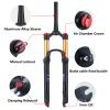 BOLANY 26/27.5/29 MTB Bike Air Suspension Fork Shock Absorber Rebound Adjustment 1 1/8 Straight Tube QR 9mm Travel 100mm Manual/Remote Locking Fit Mountain/Road Bike view 3