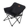 XHTLLO Camping Chair, Steel Pipe Soft Cotton Comfortable Resistant to Wear Beach Chair, Foldable Stable Support Large Loading Capacity Folding Chair, for Fishing, Picnic, Outdoor[Black] view 1