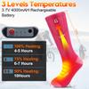 Rabbitroom Electric Rechargeable Heated Socks for Women, Youth, Teenagers - Foot Warmer for Skiing, Hunting, Running, Hiking - Winter Socks (Pink) view 2
