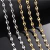 925 Sterling Silver Bean Necklace For Men Women, 14K Yellow Gold 5mm Coffee Bean Chain Necklaces Pig Nose Chains Bracelets Punk Hip Hop Jewelry Handmade Necklace, Coffee Bean Necklace For Women Men, view 3