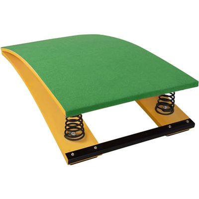 WhYaTT Children's Gymnastics Vault Springboard, Spring Pedal Gymnastics Somersault Booster for Schools and Families, Load 55kg / 121lbs, Vault Equipment,Green,60 * 40 * 18cm