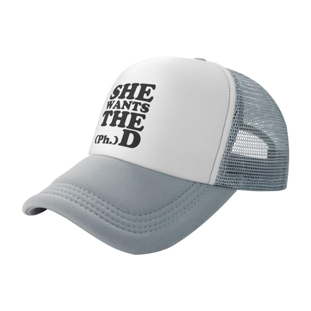 She Wants The Phd Unisex Baseball Cap Vintage Men Women Low Profile Trucker Hats Adjustable,Black