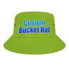 Personalized Fisherman Cap Custom Text & Photo Bucket Hats for Women Men Sun Hats Yellow Green view 1