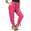 GRACE KARIN Womens Casual High Waist Pencil Pants with Pockets Bow-Knot Cropped Paper Bag Pants for Work Hot Pink L view 1