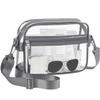 BAGAIL Clear Bag Stadium Approved Crossbody Shoulder Messenger Clear Purse with Adjustable Strap(Rectangle Grey) view 1