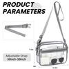 BAGAIL Clear Bag Stadium Approved Crossbody Shoulder Messenger Clear Purse with Adjustable Strap(Rectangle Grey) view 3