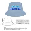 Custom Bucket Hats Personalized Fisherman Cap with Your Own Photo Summer Travel Funny Hats for Women Men Light Blue view 2