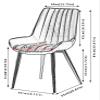 Chair Kitchen Leather Wrought Iron Backrest Office Chair Western Restaurant BedBalcony Leisure Design Kitchen (Color : Dolphin Waves) view 3