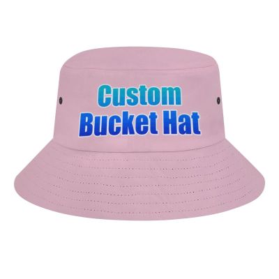 Custom Bucket Hat for Men Add Your Text/Photo/Logo Personalized Fisherman's Hats Pink