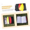 Happyyami 2 Sets Major Matches Checkered Purse Set Card Suit Pencil Utensils Leather case Write- on Referee Cards Record Card Soccer Cards Football Soccer Cards Card Accessories view 3