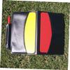 Happyyami 2 Sets Major Matches Checkered Purse Set Card Suit Pencil Utensils Leather case Write- on Referee Cards Record Card Soccer Cards Football Soccer Cards Card Accessories view 4