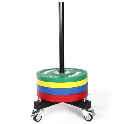 YXXSDP 97cm Tall Olympic Weight Rack for Plates on Wheels, Home Gym Offices Mobile Bumper Plate Organizer, Load 1102lbs Heavy Duty Barbell Plate Stand