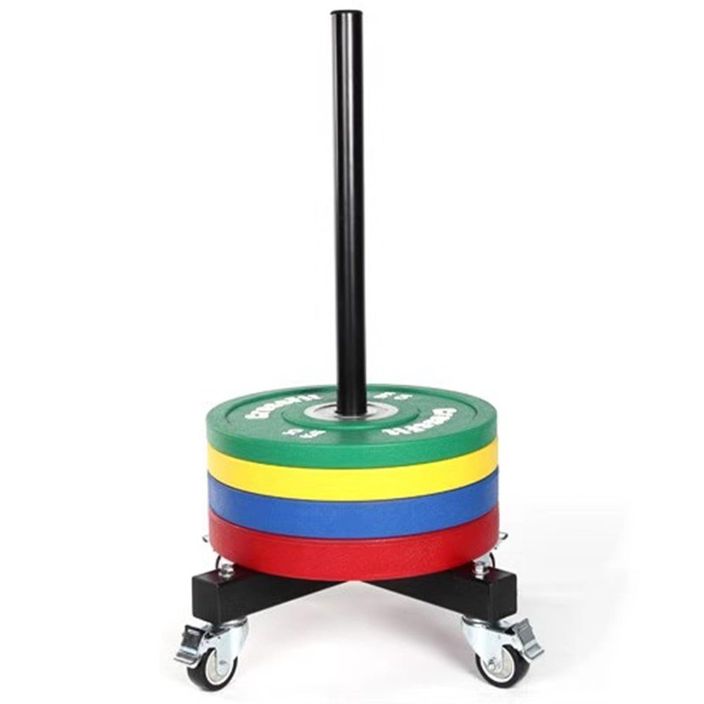 YXXSDP 97cm Tall Olympic Weight Rack for Plates on Wheels, Home Gym Offices Mobile Bumper Plate Organizer, Load 1102lbs Heavy Duty Barbell Plate Stand