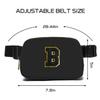Gitus Belt Bag Fanny Pack Crossbody Bags with Initial Letter Patch Gifts for Wife Older Women Mother Coworker Bridesmaid Anniversary Travel Gifts Beach Gifts (Black-B) view 3