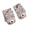 Toddler Breathable Mitten for 3 to 8Y Outdoor Toddler Children Warm Winter Baby Boys Half Finger Little Tiger Gloves (Brown, One Size) view 1