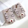 Toddler Breathable Mitten for 3 to 8Y Outdoor Toddler Children Warm Winter Baby Boys Half Finger Little Tiger Gloves (Brown, One Size) view 3