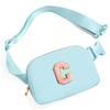 Gitus Gifts for 7 8 9 10 11 Year Old Girls Belt Bag Fanny Pack Crossbody Bags with Initial Letter Patch Birthday Gifts for Daughter Sister Friends Teen girls (Icing Blue-C) view 1