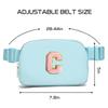 Gitus Gifts for 7 8 9 10 11 Year Old Girls Belt Bag Fanny Pack Crossbody Bags with Initial Letter Patch Birthday Gifts for Daughter Sister Friends Teen girls (Icing Blue-C) view 3