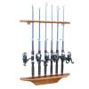 Wooden Fishing Rod Display Rack Storage Rack Fishing Tackle Shop Display Rack Vertical Display Rack 6 Position view 2