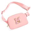 Gitus Belt Bag Fanny Pack Crossbody Bags with Initial Letter Patch Cute Stuff Birthday Gifts for Teenager Girls Trendy Preppy Stuff for Teen Girls Cool Stuff for Teens (Light Pink-M) view 1