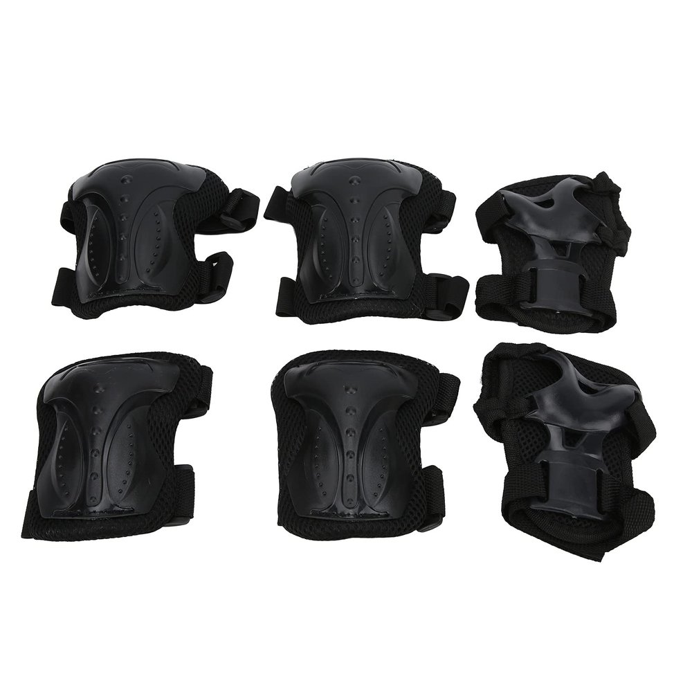 Gavigain 6Pcs Adults Skateboard Protective Gear Kit Knee Pads Elbow Pads Wrist Guards Set