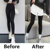 2 Pcs shirt extender for women Layering Half Shirts for Women Layering, Guarding The Safety Under Our Skirts (Black,M) view 3