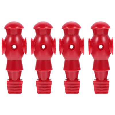 4pcs Foosball Replacement Players Foosball Players Replacement Set Fun Foosball Men Replacement for Football Table Red