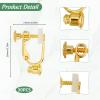 NICENEEDED 30 Pcs Clip on Earrings Converter, 18K Gold Screw Adjustment Clip on Earring Backs, Earring Converters Pierced to Clip with Silicone Earring Pad for Non-Pierced Ears DIY Earring view 2