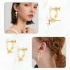 NICENEEDED 30 Pcs Clip on Earrings Converter, 18K Gold Screw Adjustment Clip on Earring Backs, Earring Converters Pierced to Clip with Silicone Earring Pad for Non-Pierced Ears DIY Earring view 3