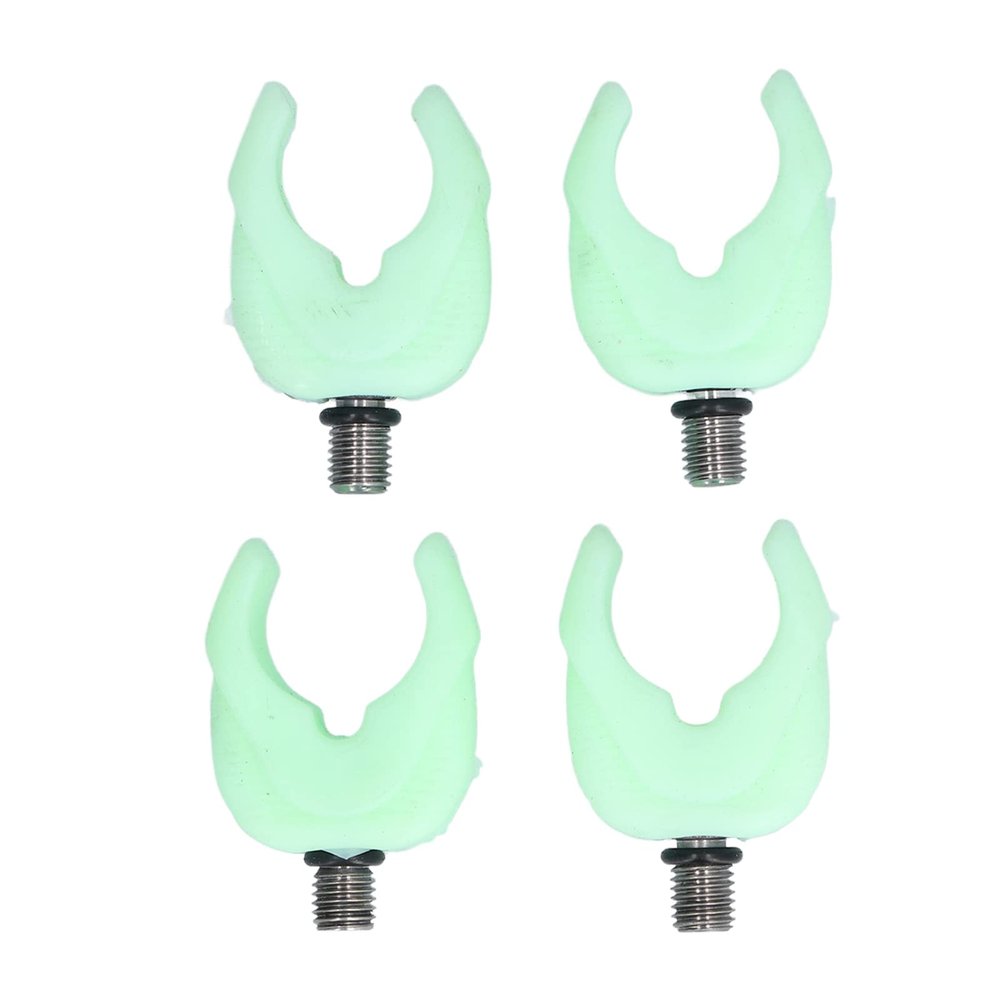 Gavigain 4pcs Carp Fishing Rod,Rest Grips with M3/8 Thread for Rod Butt Protection U Head Rod Butt Rests Gripper Thread Fits All Rod Pod Holder Carp Coarse Fishing Accessory (Green)