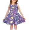 Ystardream Purple Dress for Girls Dolphin Toddler Girl Easter Dress Waist Dress with Pockets 9 Year Sweet & Cute Plus Size Maxi Dress for Summer Beach Vacation Special Events view 1