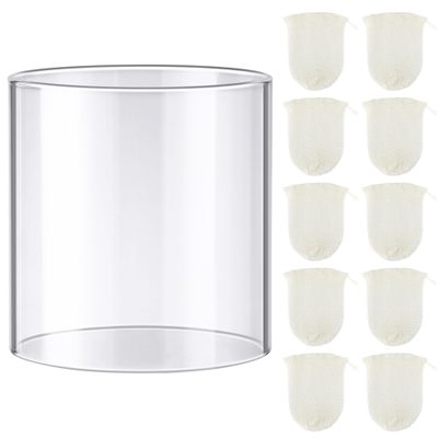 Ceoighe 11 Pcs Propane Lantern Mantles with Glass Globe Replacement, Compatible with Coleman Fueled Lanterns, U Shape & Standard Replacement Propane Globe, Camp Lamp Mantle for Outdoor Camping