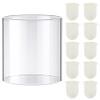 Ceoighe 11 Pcs Propane Lantern Mantles with Glass Globe Replacement, Compatible with Coleman Fueled Lanterns, U Shape & Standard Replacement Propane Globe, Camp Lamp Mantle for Outdoor Camping view 1