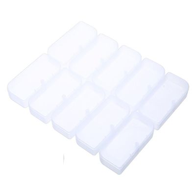 GAJUST 10 Pcs Portable Transparent Storage Box Clear White Plastic Container Case Board Games Poker Game Card Packing Storage Box