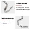 AleGuLu Bicycle Handlebars 25.4/31.8mMm Aluminum Alloy Curved Handlebars 360-440mm Racing Ultra-Light Road Bicycle Handlebars,31.8mm Black,360mm view 3