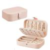 GAJUST Portable Jewelry Box Lightweight Jewelry Organizer Display Travel Jewelry Case Boxes Waterproof Leather Storage Box Pink/White (Color : Pink) view 1