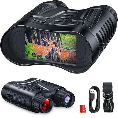 HUVIOVED Night Vision Goggles Military - Night Vision Binoculars for Adults with 4K Fhd/3.2" Hd Tft Display/7 Levels Ir, Can Save Photo and Video