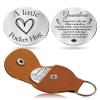 OUMILAN Pocket Hug Token Gifts for Men Boyfriend Girlfriend Inspirational Gift for Son Daughter Brother with Leather Keychain view 1
