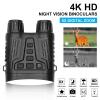 HUVIOVED Night Vision Binoculars/4K 8X Infrared Night Vision Goggles Military with 32GB Memory Card and 3.2'' Large Screen Binoculars, Full Dark 300M view 2