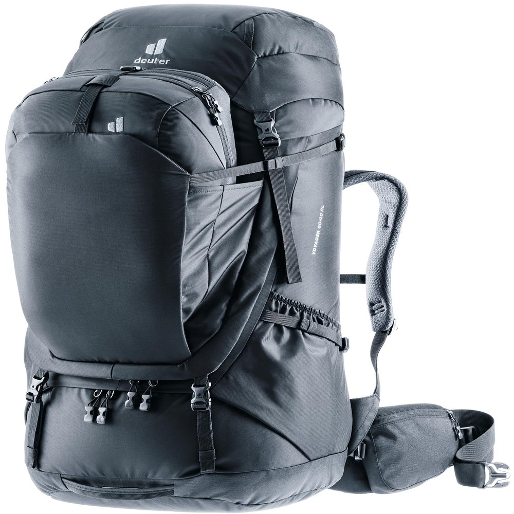 Deuter Womens Voyager 60 + 10L SL Hiking & Travel Backpack, 60 + 10 Liter - Black