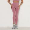 Leggings for Women High Waist Sexy Butt Lifting Workout Leggings for Women Scrunch Butt Gym Fitness Seamless Booty Tight Tummy Control Sport Active Yoga Pants view 3