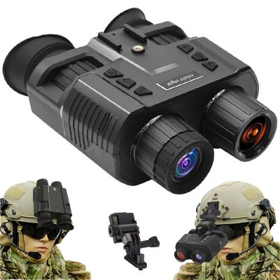 HUVIOVED Night Vision Goggles for Adults, 3D Head-Mounted Night Vision Binoculars with 4X Digital Zoom and FOV 10, FHD 4K Video for Viewing 984Ft - Tactical Camping Gear