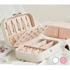 GAJUST Portable Jewelry Box Lightweight Jewelry Organizer Display Travel Jewelry Case Boxes Waterproof Leather Storage Box Pink/White (Color : White) view 4