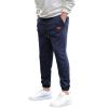 QWENTMTNTY Mens Elastic Waist Pants Cotton Loose Fit Big and Tall Drawstring Sweatpants Comfy Athletci Trousers with Pockets Navy view 1